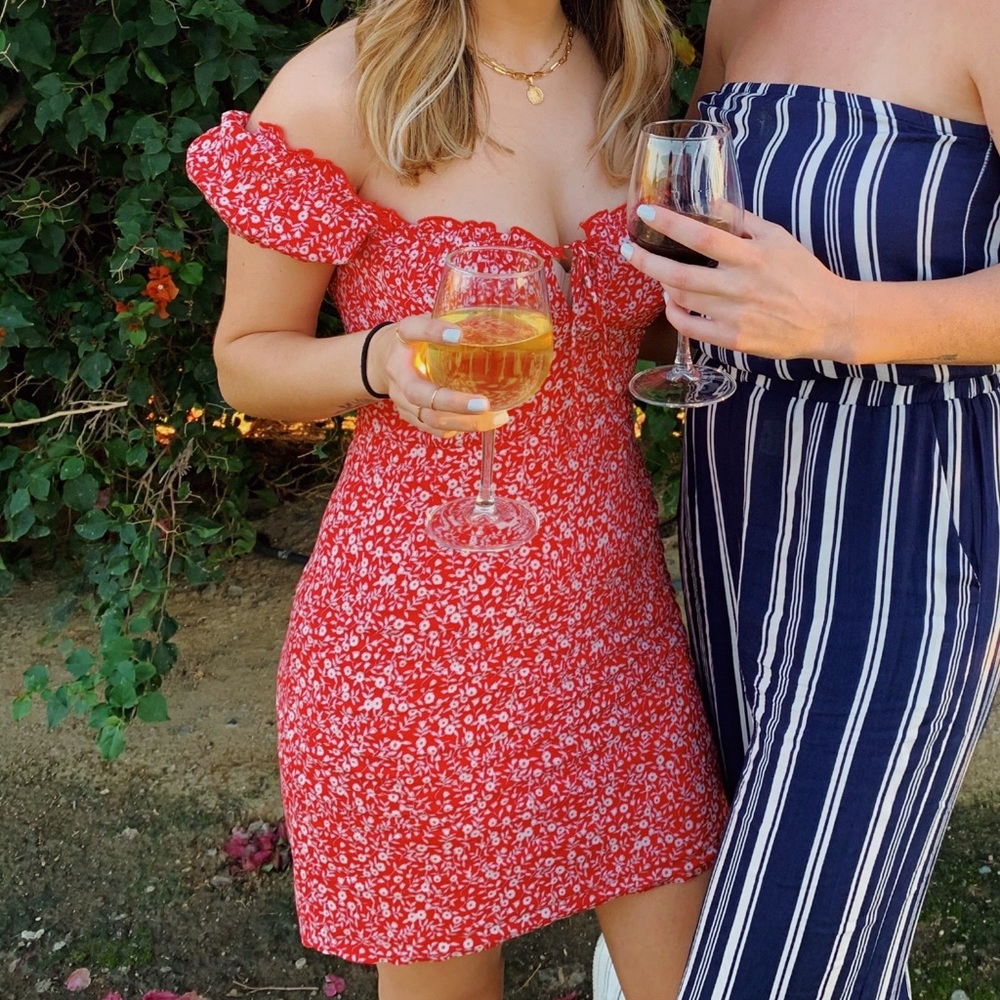 Princess Polly Red Floral Dress